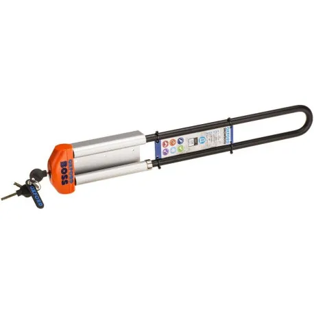 Koupit Online Zámek na sněžné skútry SNOWBOSS SSF, OXFORD (oranžová, sada vč. držáku na zámek, průměr čepu 15 mm, pro š. pásu do 520 mm)