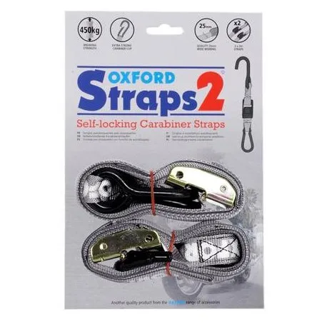 Popruhy CARABINER STRAPS nastavitelné a zesílené, OXFORD (šedé, šířka 25 mm) Akční Cena