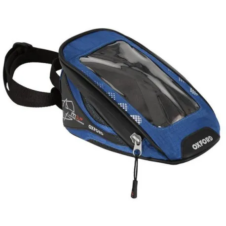 Zlevněný Tankbag na motocykl M1R Micro, OXFORD (černý/modrý, objem 1 l)