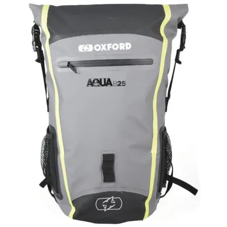 Originální Vodotěsný batoh Aqua B-25, OXFORD (černý/šedý/žlutý fluo, objem 25 l)