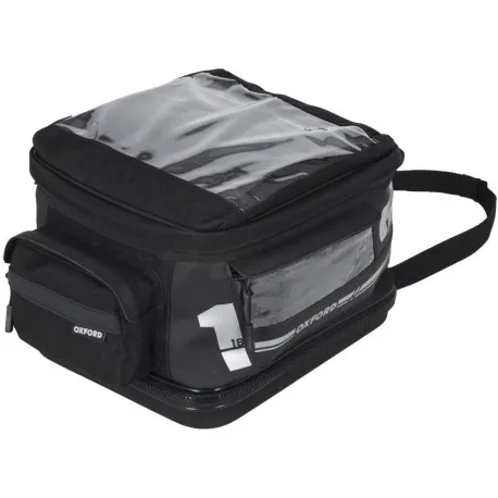 Koupit Online Tankbag na motocykl F1 QR, OXFORD (černý, s rychloupínacím systémem na víčka nádrže, objem 18 l)