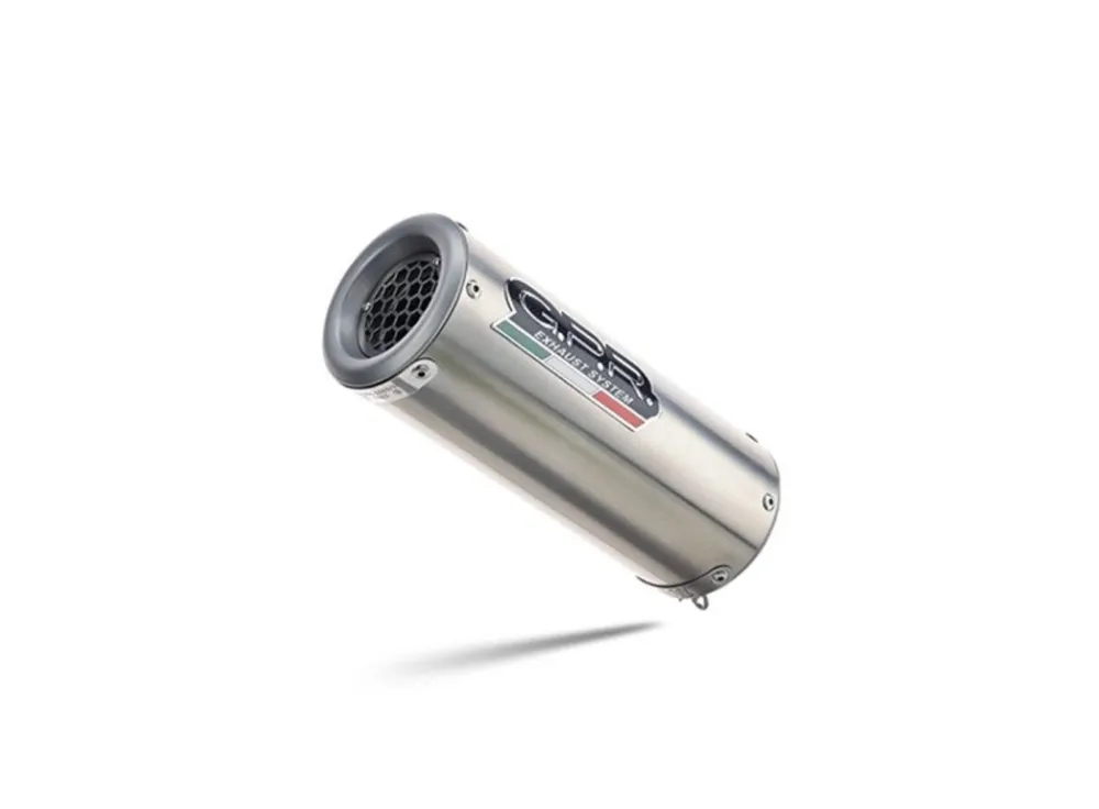 Koncovka výfuku Slip-on GPR M3 INOX E5.BM.107.1.M3.INOX Broušená nerezová ocel zahrnuje spojovací svod a odnímatelný dB killer Rychlé Dodání