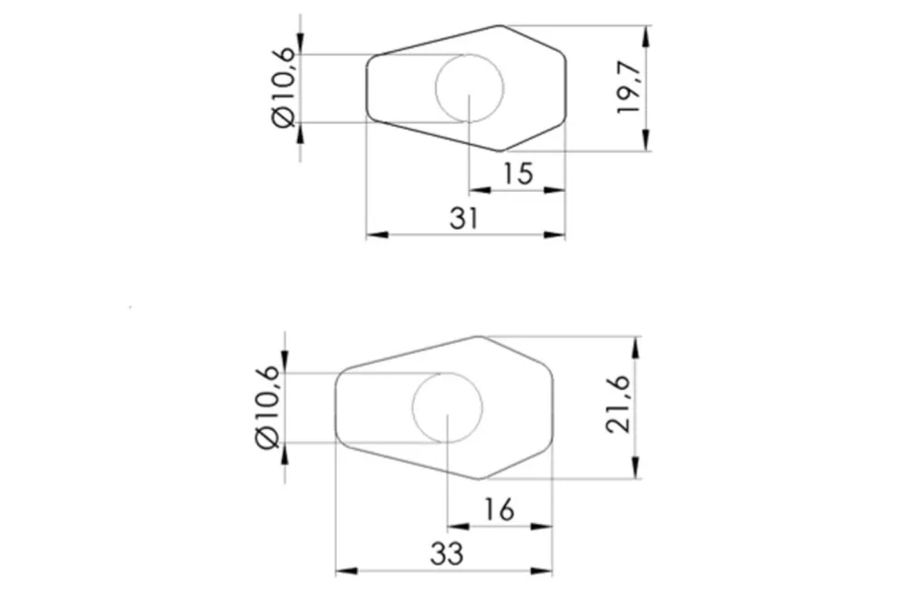 Záslepky pod miniblinkry PUIG 9655N černý Finální Výprodej