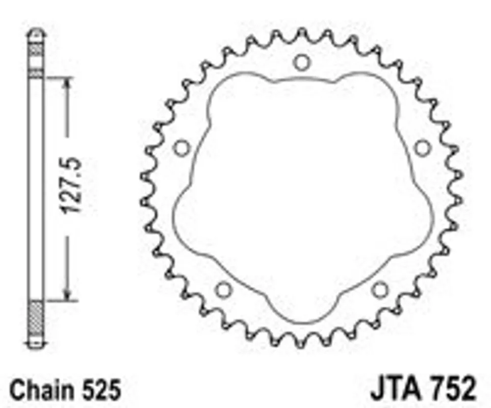 Nakupujte Hned Řetězová rozeta JT JTR 752-45 45 zubů, 525