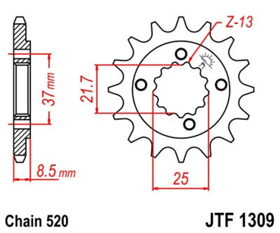 Nakupujte Hned Řetězové kolečko JT JTF 1309-15 15 zubů, 520