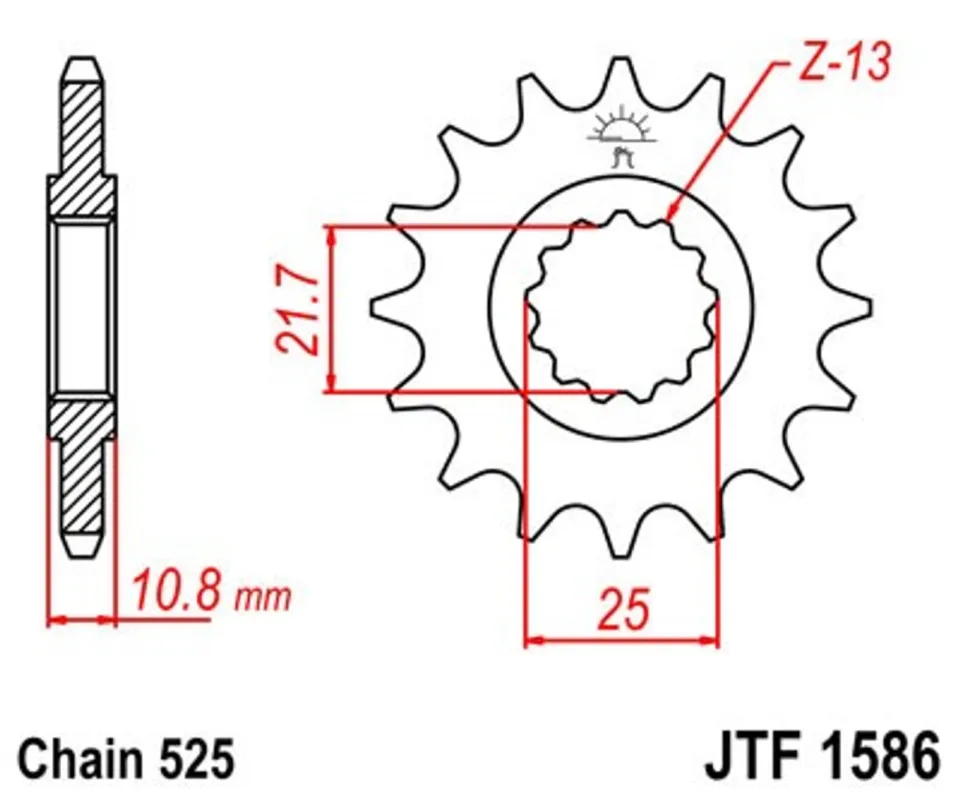 Nejprodávanější Řetězové kolečko JT JTF 1586-15 15 zubů, 525