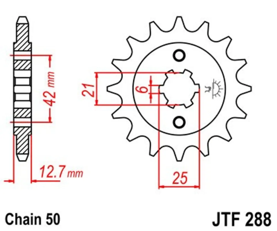 Hit Sezóny Řetězové kolečko JT JTF 288-15 15 zubů, 530