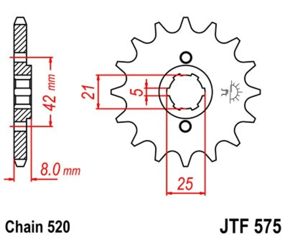 Řetězové kolečko JT JTF 575-16 16 zubů, 520 Must-Have