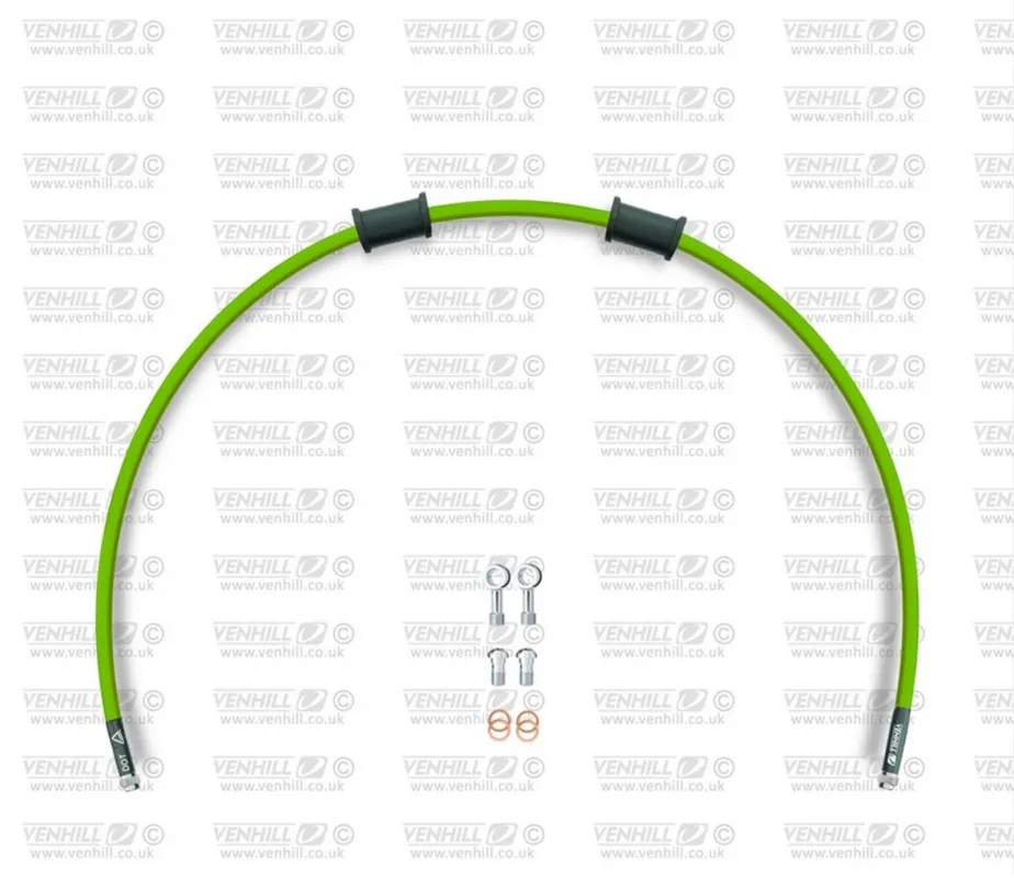 Hadice zadní brzdy Venhill POWERHOSEPLUS GUZ-6001R-GR (1 hadice v sadě) zelené hadice, chromové koncovky Nejlepší Cena