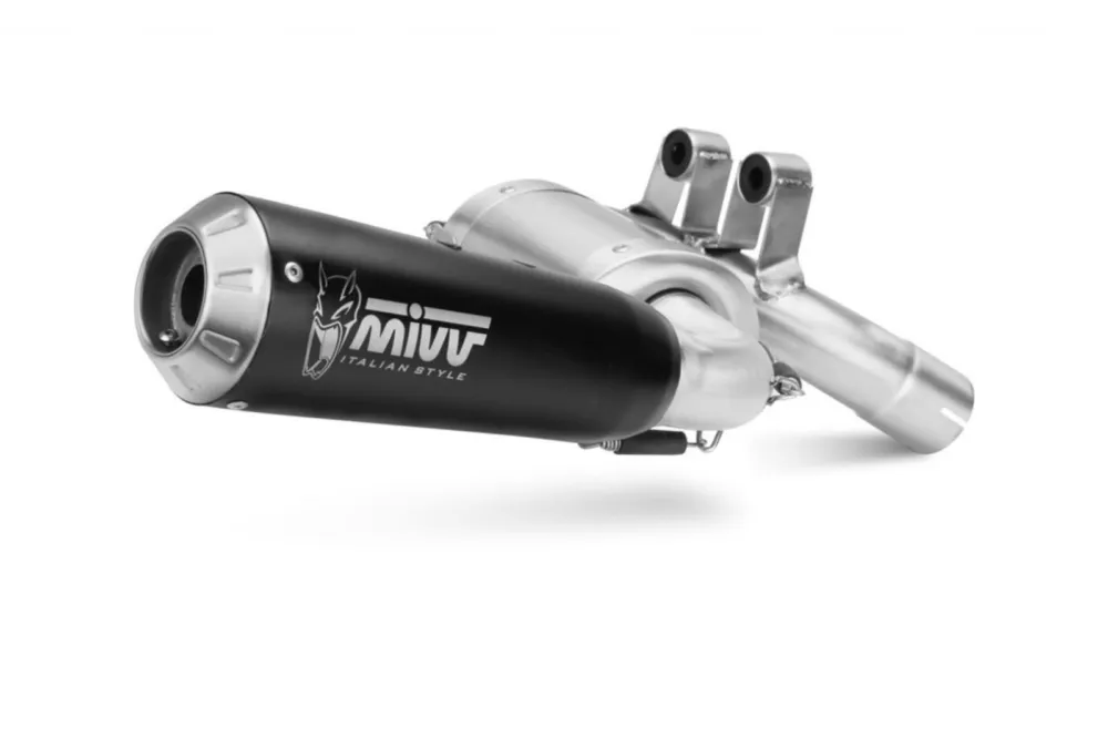 Časově Omezené Koncovka výfuku MIVV X-M1 B.038.LC4B Černá nerezová ocel