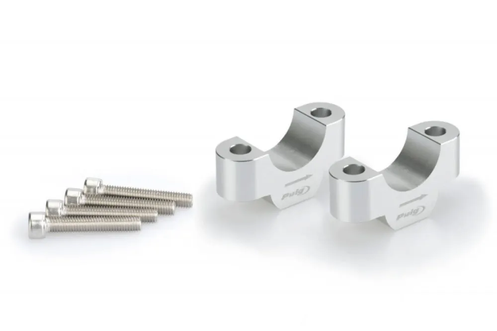 Expresní Doručení Zvýšení řidítek PUIG 20308P stříbrná height 20mm, d 32mm