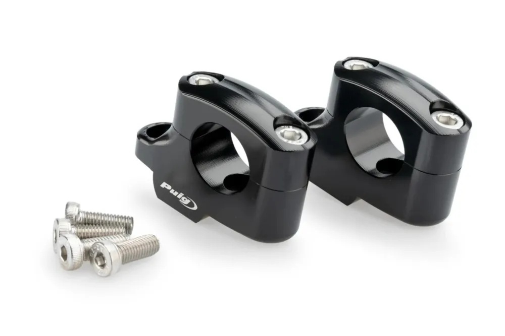 Zvýšení řidítek PUIG PULLBACK 22038N černý height 20mm, d 29,2mm Omezená Nabídka