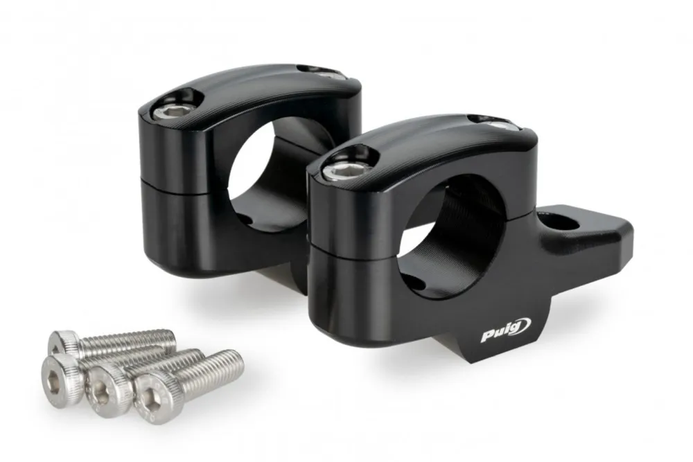 Nejlepší Cena Zvýšení řidítek PUIG PULLBACK 21882N černý height 20mm, d 32mm, back 16mm