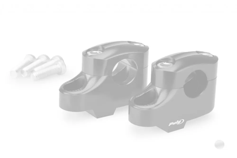 Zvýšení řidítek PUIG PULLBACK 21811P stříbrná height 20mm, d 25mm, back 16mm Horká Nabídka