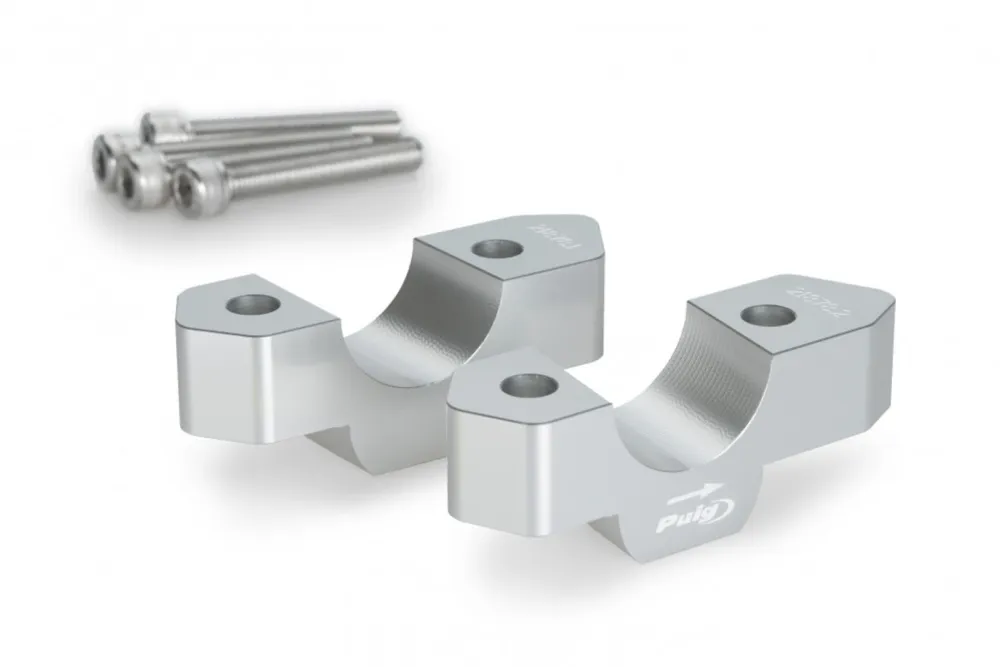 Speciální Cena Zvýšení řidítek PUIG 21878P stříbrná height 20mm, d 32mm