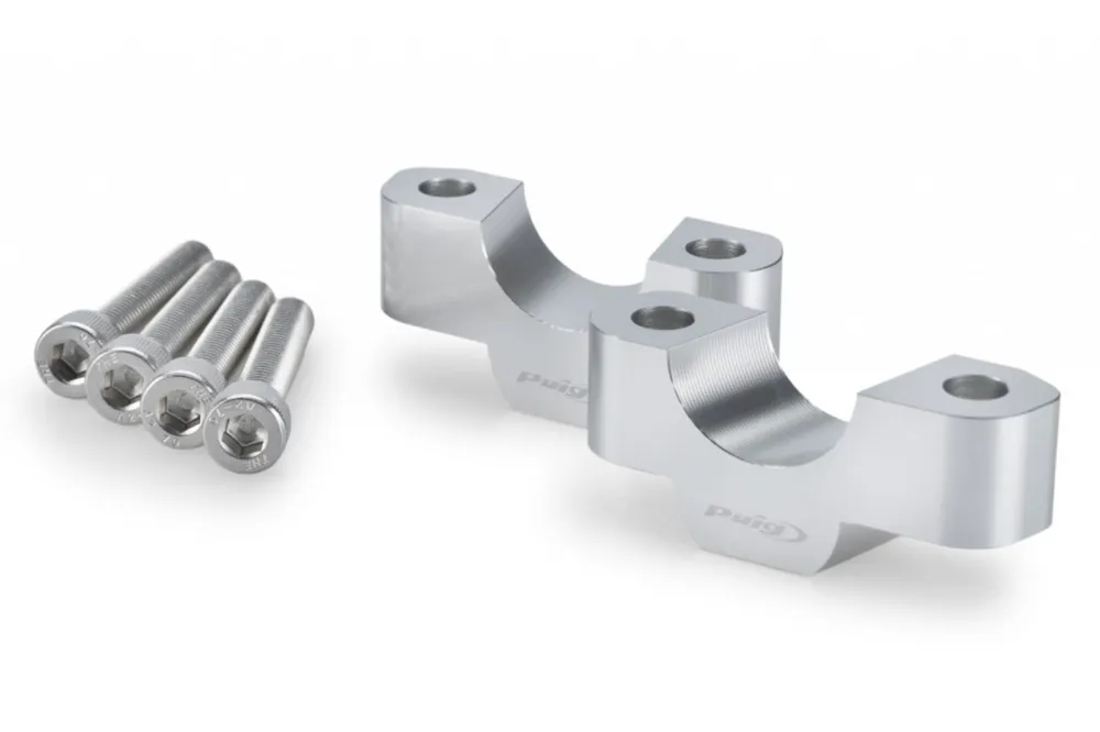 Pouze Dnes Zvýšení řidítek PUIG 22529P stříbrná height 20mm, d 29mm