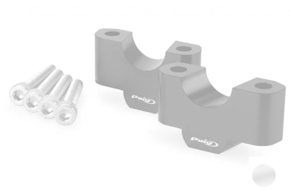Levný Zvýšení řidítek PUIG 22530P stříbrná height 30mm, d 29mm