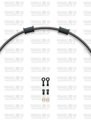 Akce Hadice zadní brzdy Venhill POWERHOSEPLUS YAM-9005RB-BK (1 hadice v sadě) černé hadice, černé koncovky