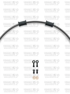 Akce Hadice zadní brzdy Venhill POWERHOSEPLUS HON-6014RB-CB (1 hadice v sadě) karbonové hadice, černé koncovky