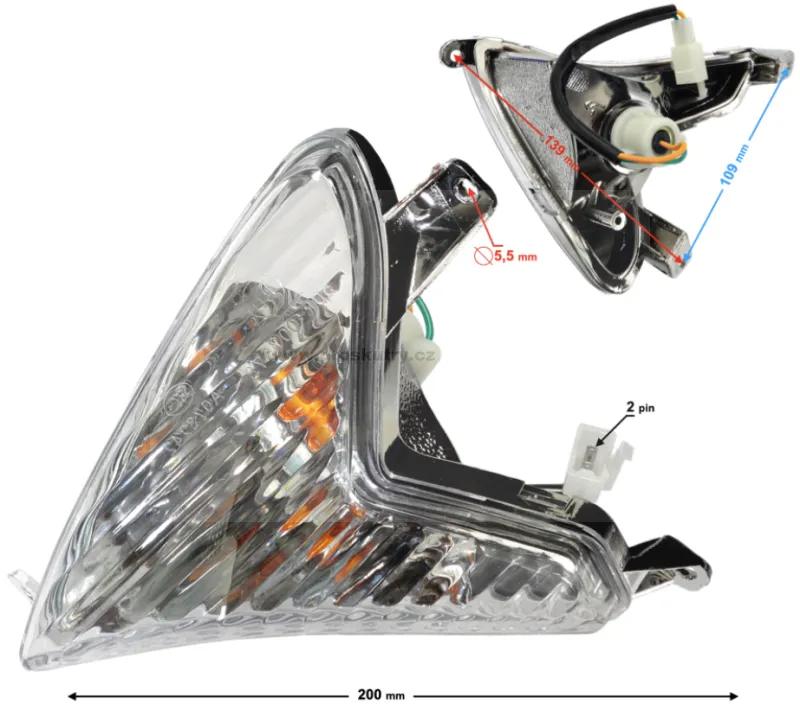 Super Cena Přední levý blinkr pro Barton Falcon 50/125ccm