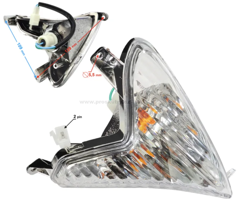 Sezónní Sleva Přední pravý blinkr pro Barton Falcon 50/125ccm