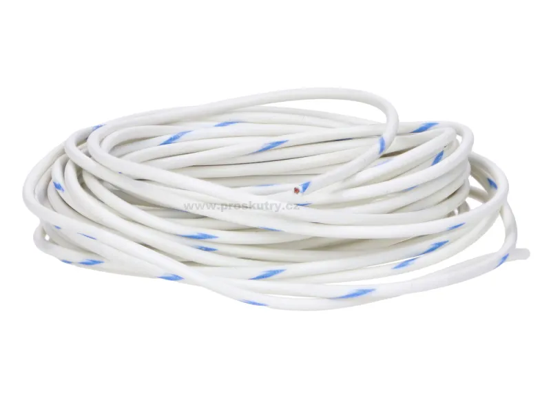 Elektrický kabel,drát,vodič 0,5 mm² – 5 m (bílý) Sezónní Sleva