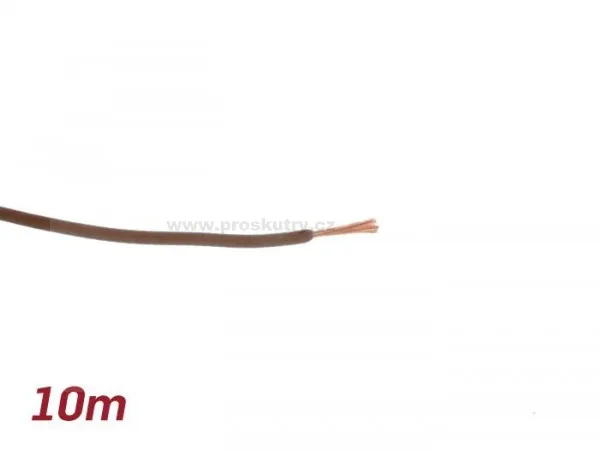 Cenový Hit Jednožilový vodič - izolovaný drát 0,85mm délka 10m hnědý