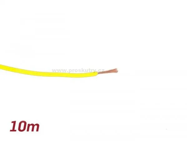 Sezónní Sleva Jednožilový vodič - izolovaný drát 0,85mm délka 10m žlutý