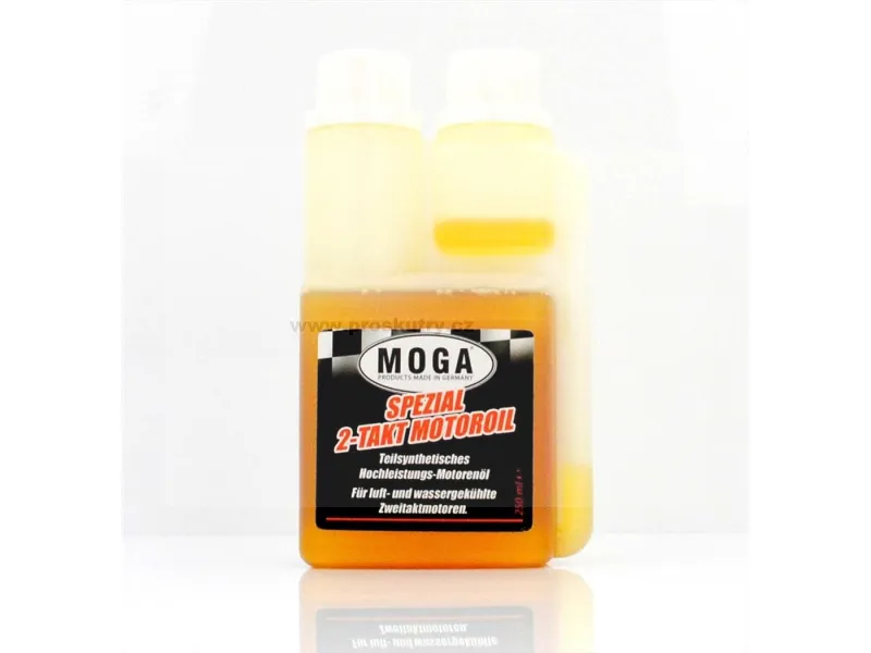 Super Cena Láhev na motorový olej MOGA 250ml rozměry 165 mm výška 90 mm šířka 45 mm hloubka pro moped Mokick