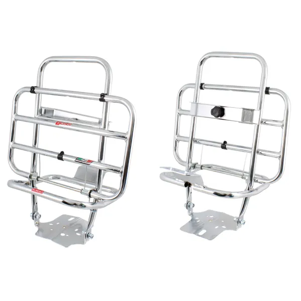Kup Teď Zadní nosič FACO chromovaný pro Piaggio Vespa Primavera 50-90-125cc ET3