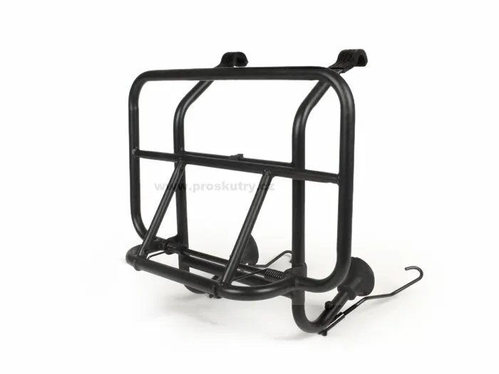 Bezpečná Platba Přední nosič zavazadel Moto Nostra skládací černý pro Vespa Smallframe V50, PV125, PK XL2 Largeframe Rally180, 200, Sprint150, TS125, GT125, GTR125, P